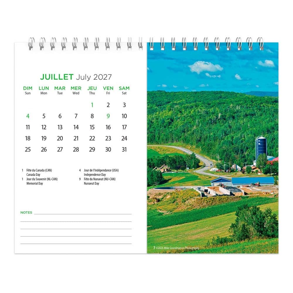 Quebec Double 2027 Easel Desk Calendar French Third Alternate Image