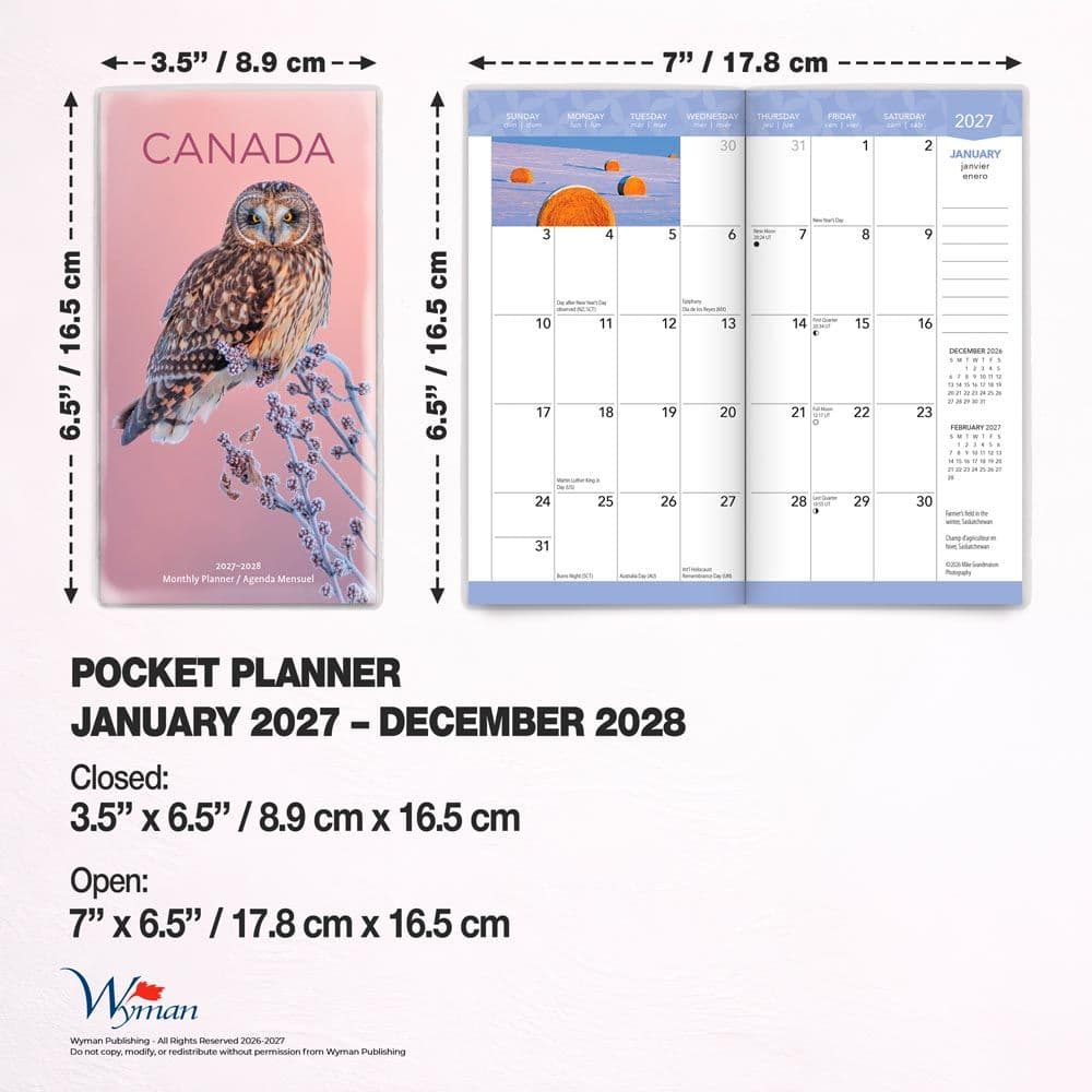 Canada 2027 2 Year Pocket Planner Sixth Alternate Image