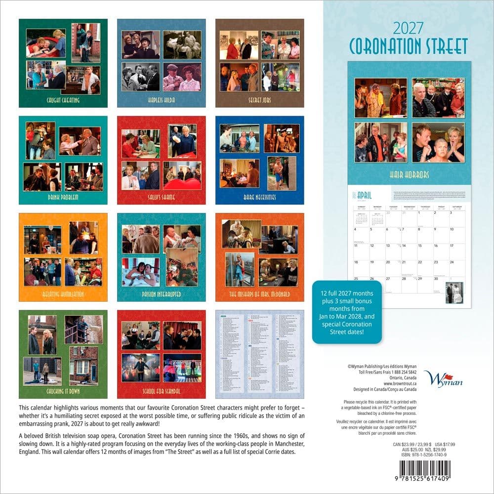 Coronation Street 2027 Wall Calendar First Alternate Image