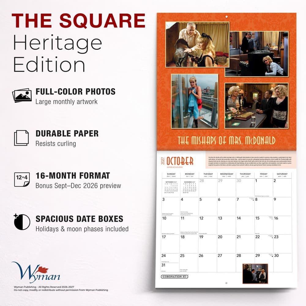 Coronation Street 2027 Wall Calendar Fifth Alternate Image