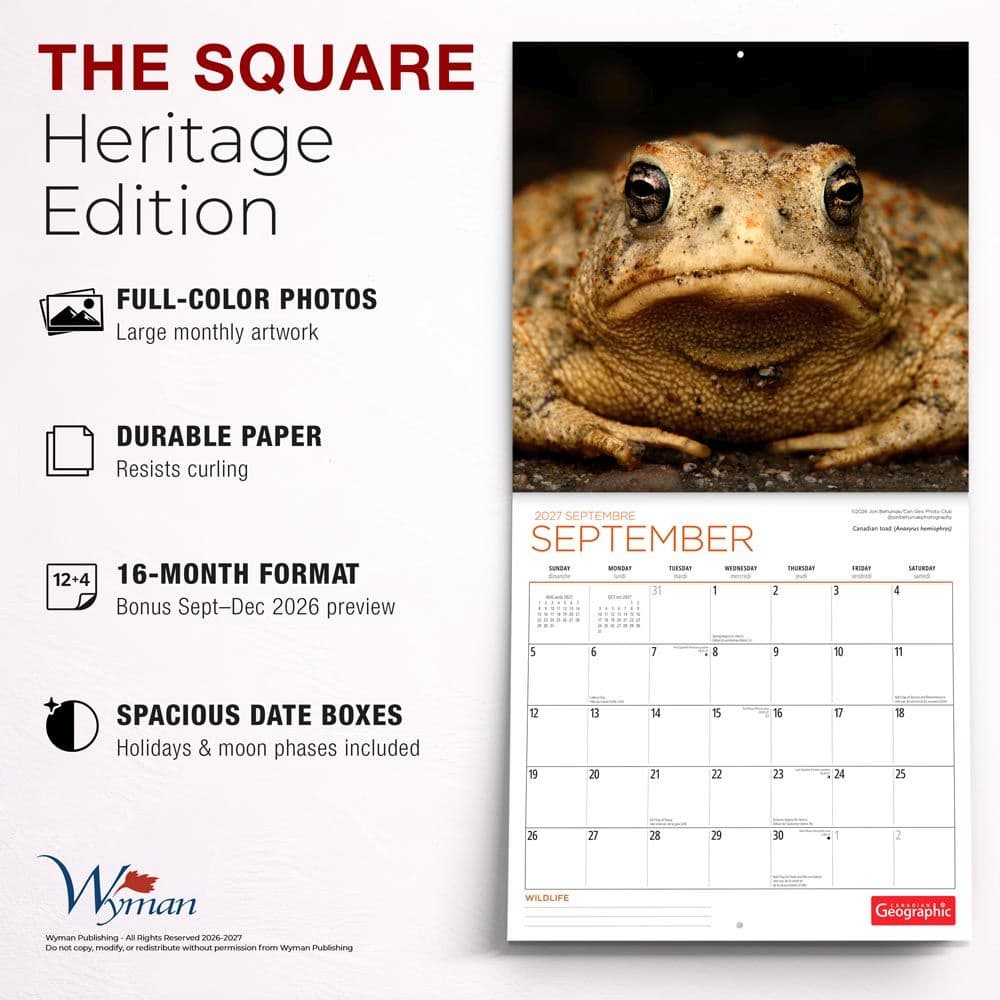 Wildlife 2027 Wall Calendar Fifth Alternate Image
