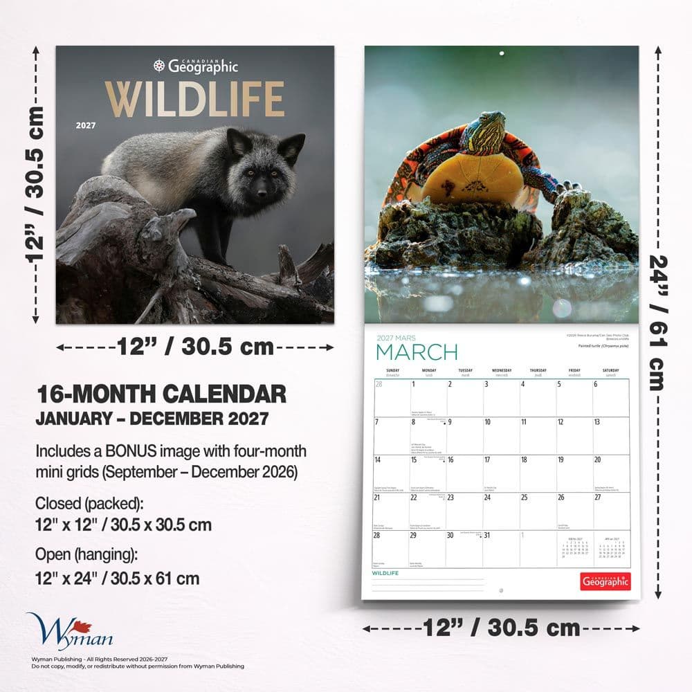 Wildlife 2027 Wall Calendar Sixth Alternate Image