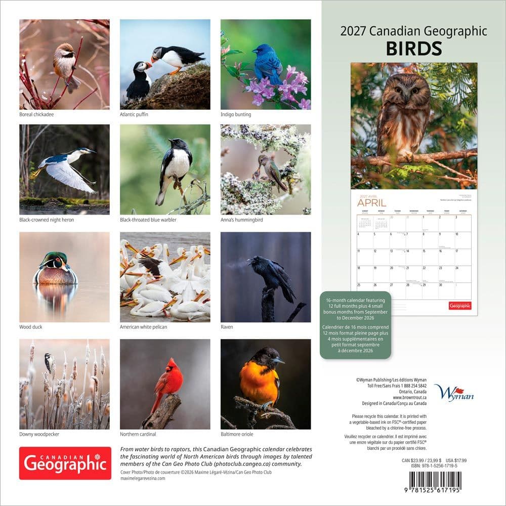 Birds 2027 Wall Calendar First Alternate Image
