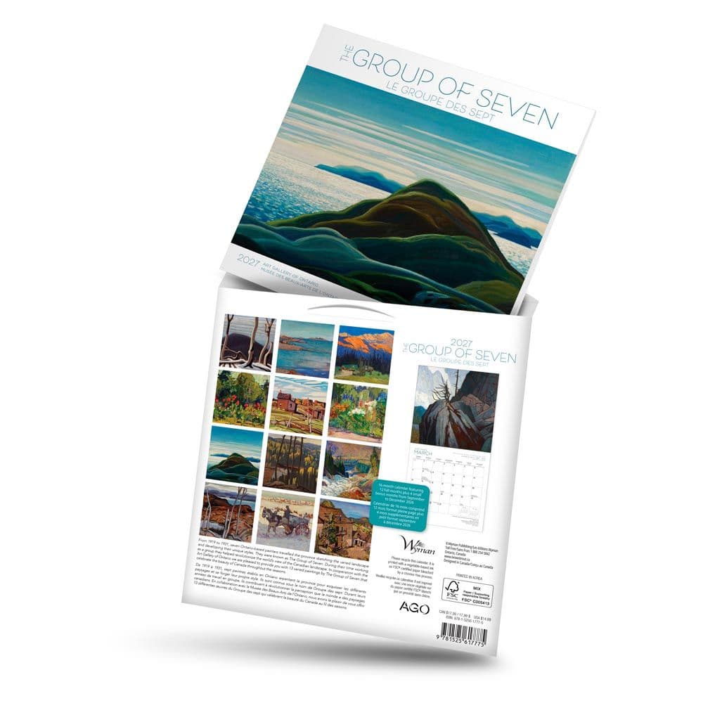 Group of Seven Art Gallery of Ontario French 2027 Mini Wall Calendar Fourth Alternate Image