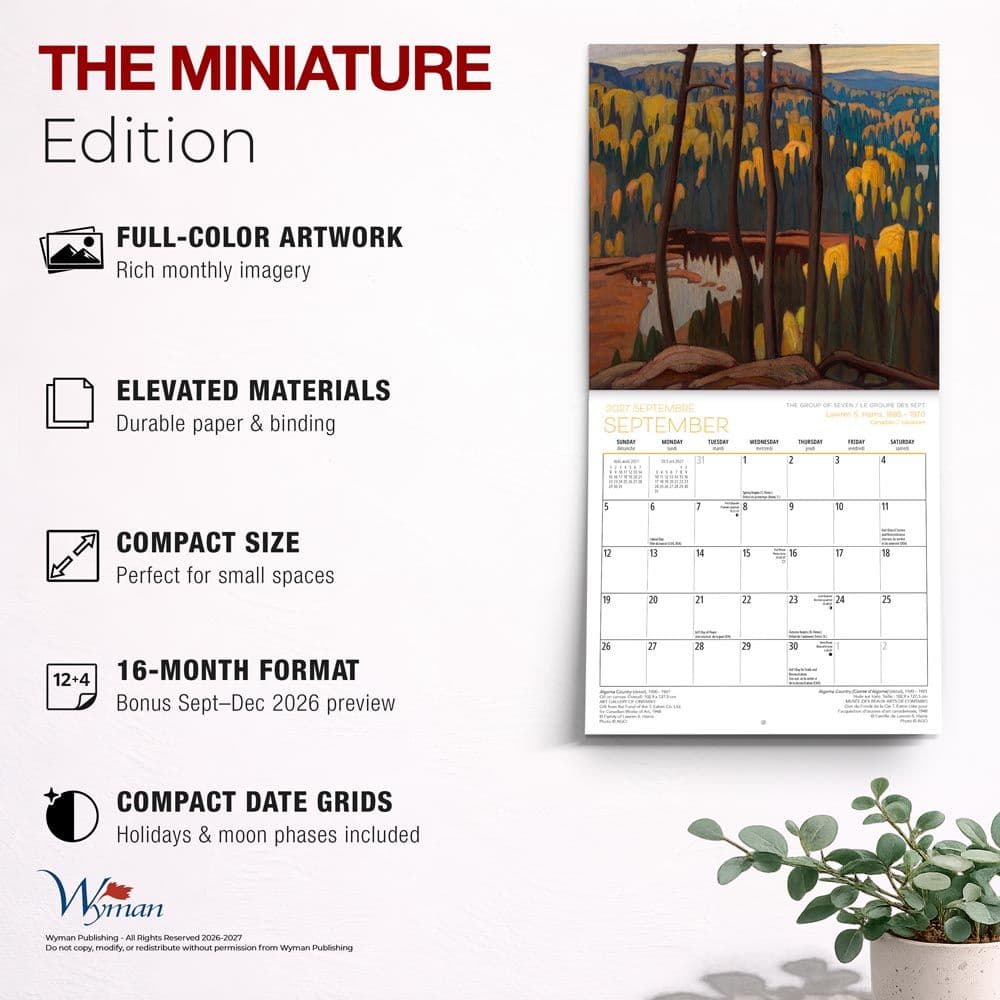 Group of Seven AGO 2027 Mini Wall Calendar Fifth Alternate Image