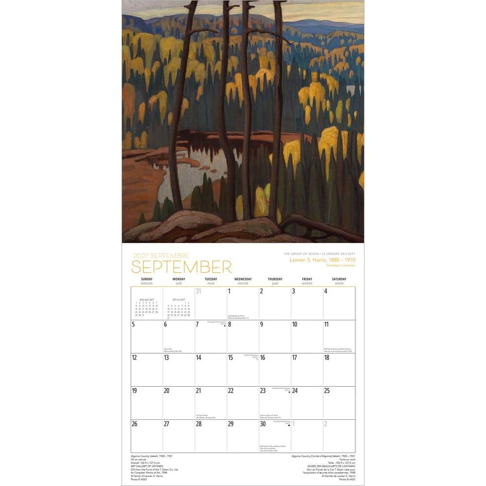 Group of Seven AGO 2027 Wall Calendar Third Alternate Image