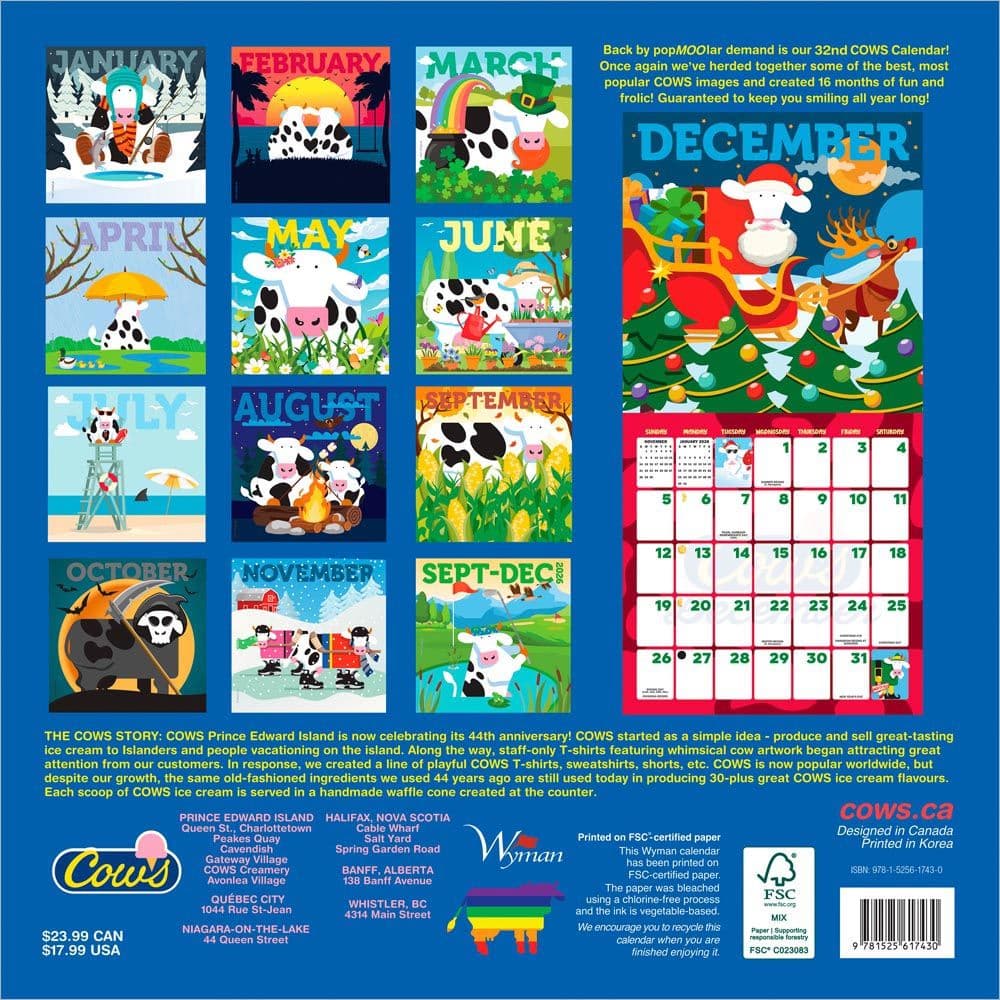 Cows Art 2027 Wall Calendar First Alternate Image