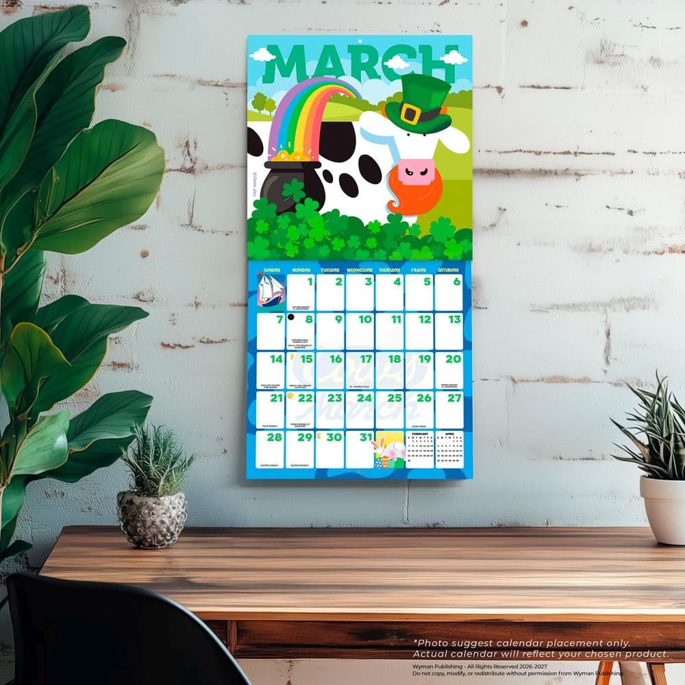 Cows Art 2027 Wall Calendar Fourth Alternate Image