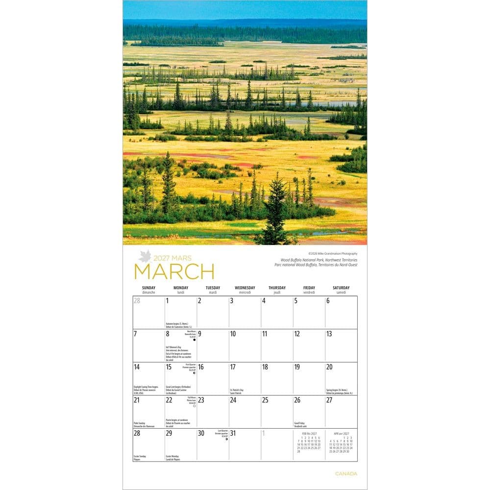 Canada 2027 Mini Wall Calendar Second Alternate Image