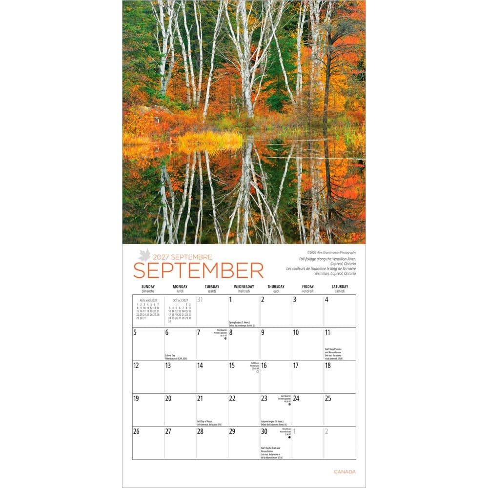 Canada 2027 Mini Wall Calendar Third Alternate Image