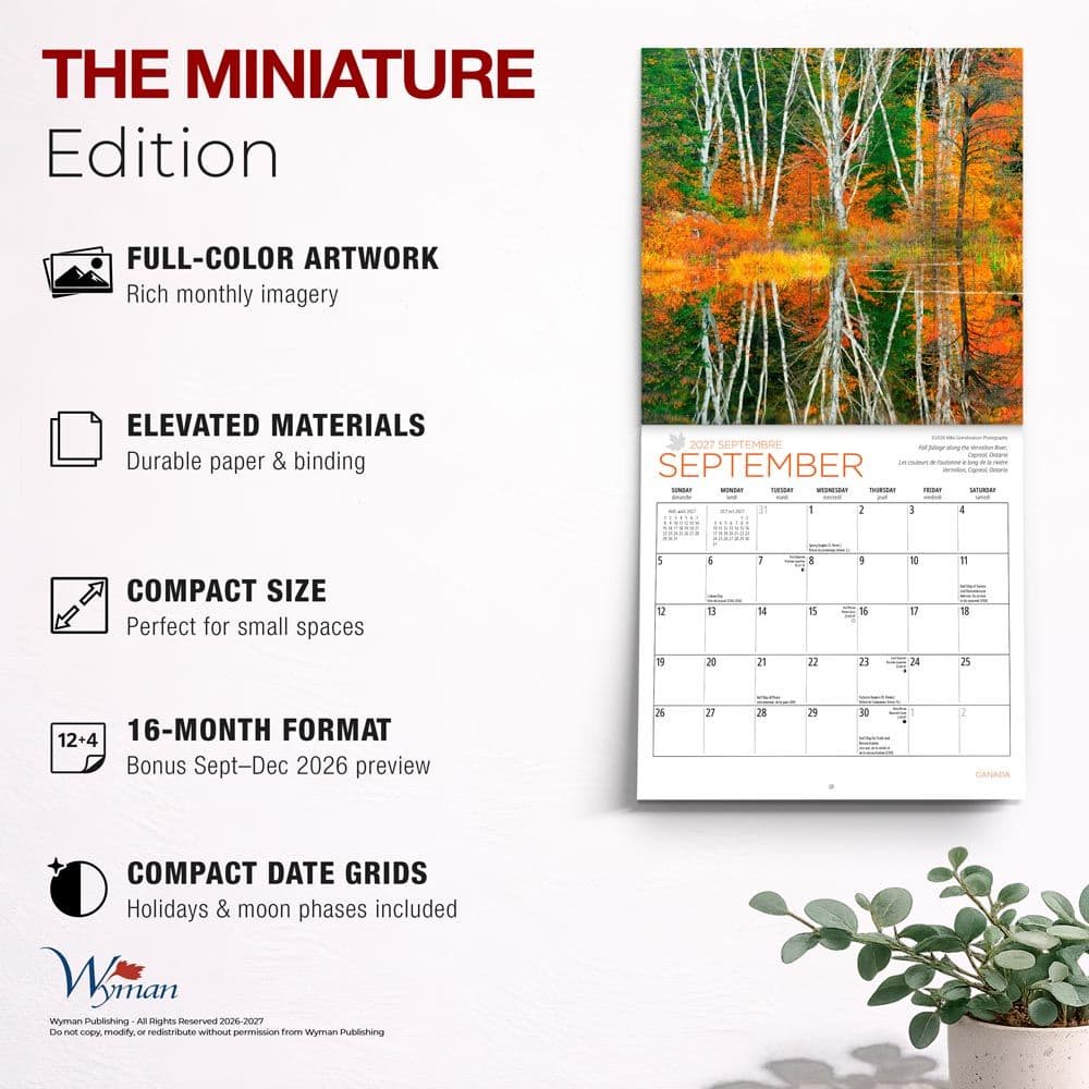 Canada 2027 Mini Wall Calendar Fifth Alternate Image