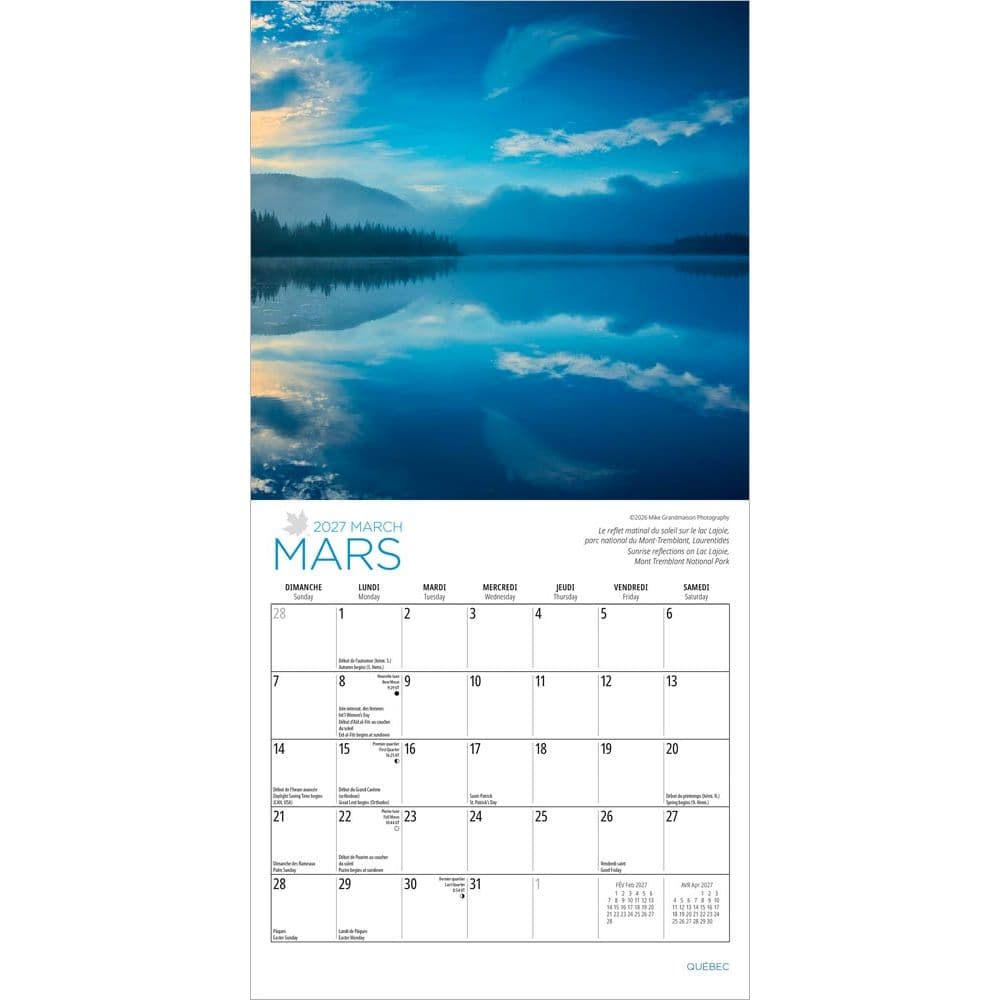 Quebec 2027 Mini Wall Calendar Second Alternate Image
