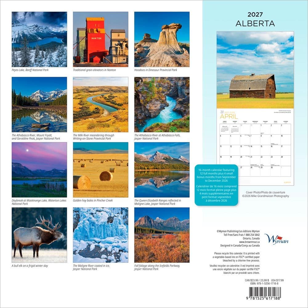 Alberta 2027 Wall Calendar First Alternate Image