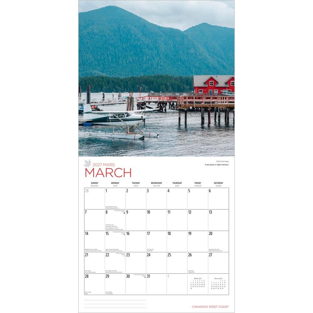 Canada West Coast 2027 Wall Calendar Second Alternate Image