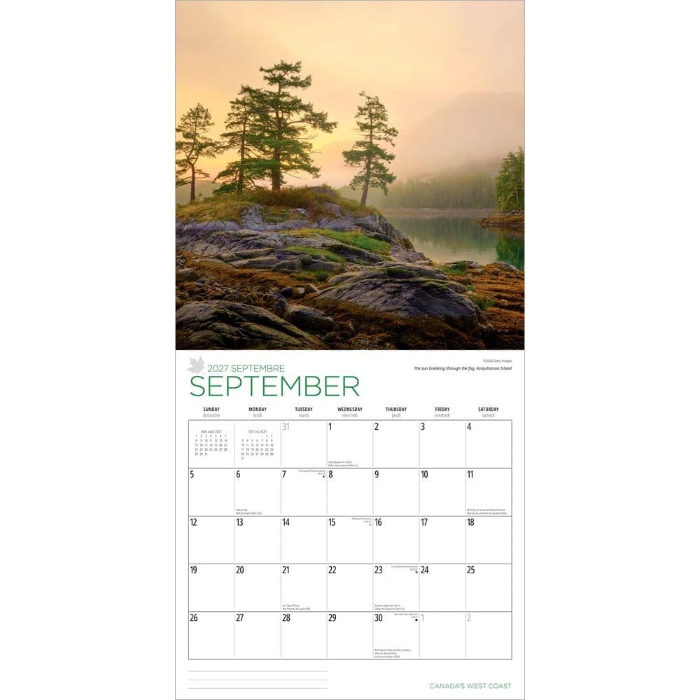 Canada West Coast 2027 Wall Calendar Third Alternate Image