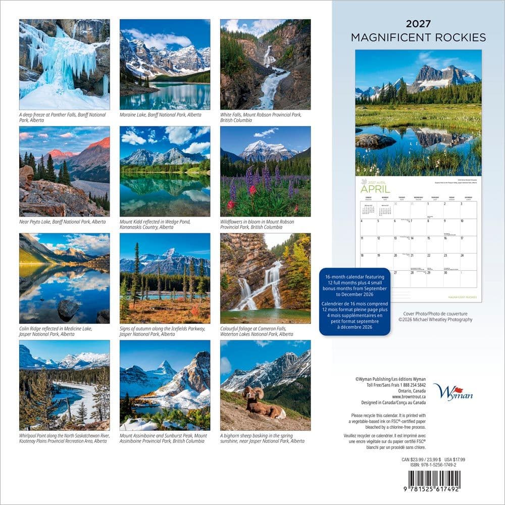 Rockies Magnificent 2027 Wall Calendar First Alternate Image