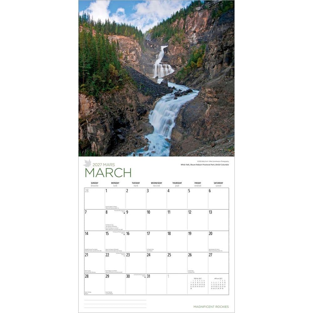 Rockies Magnificent 2027 Wall Calendar Second Alternate Image