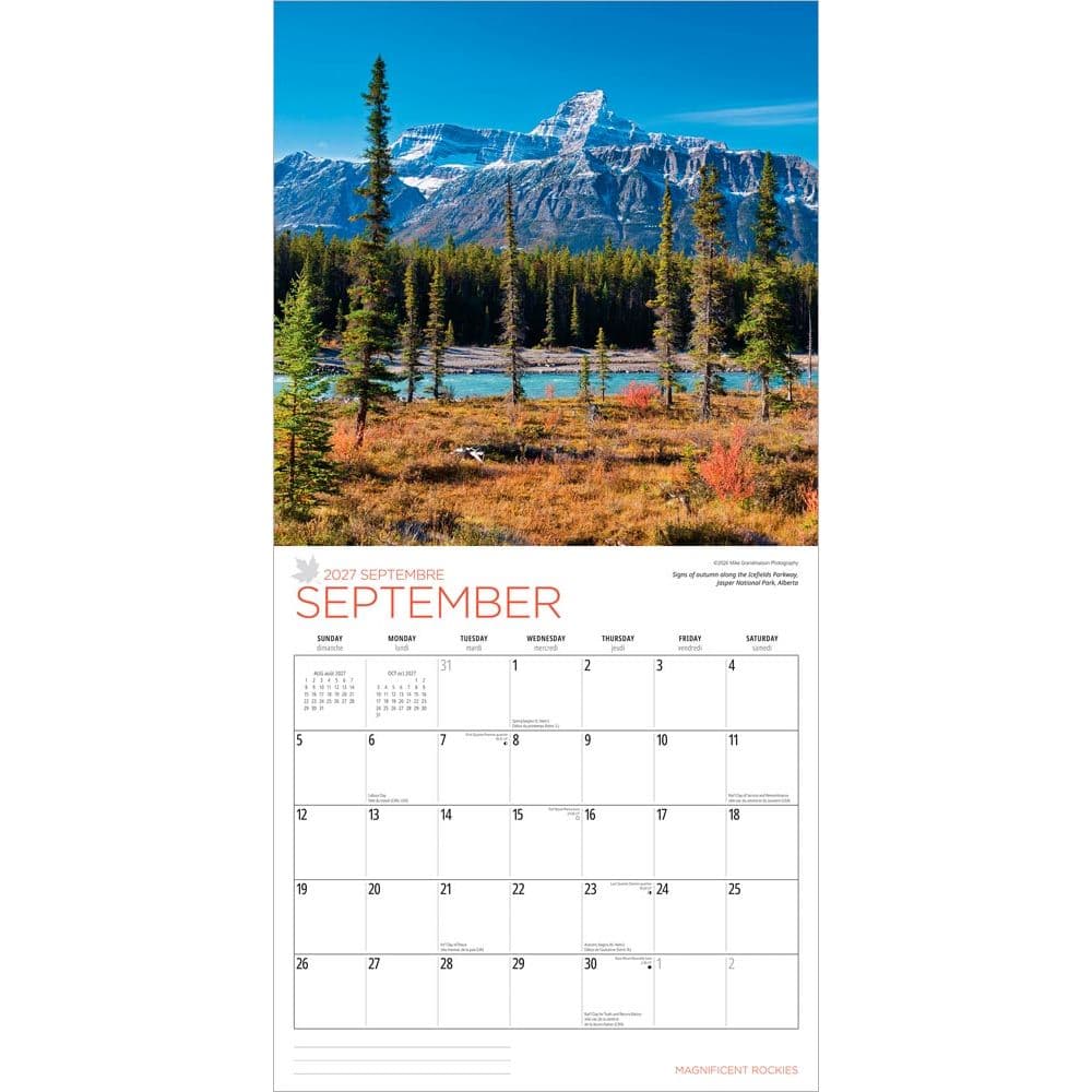 Rockies Magnificent 2027 Wall Calendar Third Alternate Image
