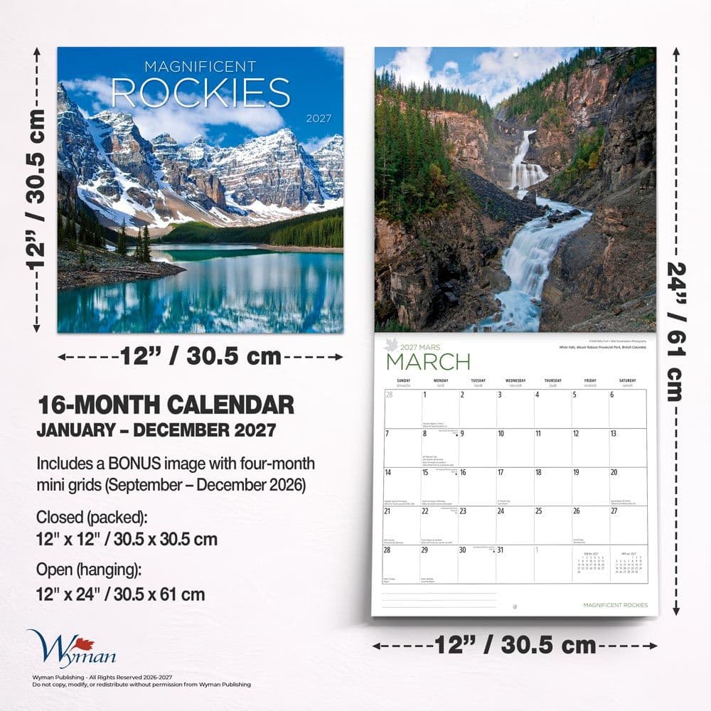 Rockies Magnificent 2027 Wall Calendar Sixth Alternate Image