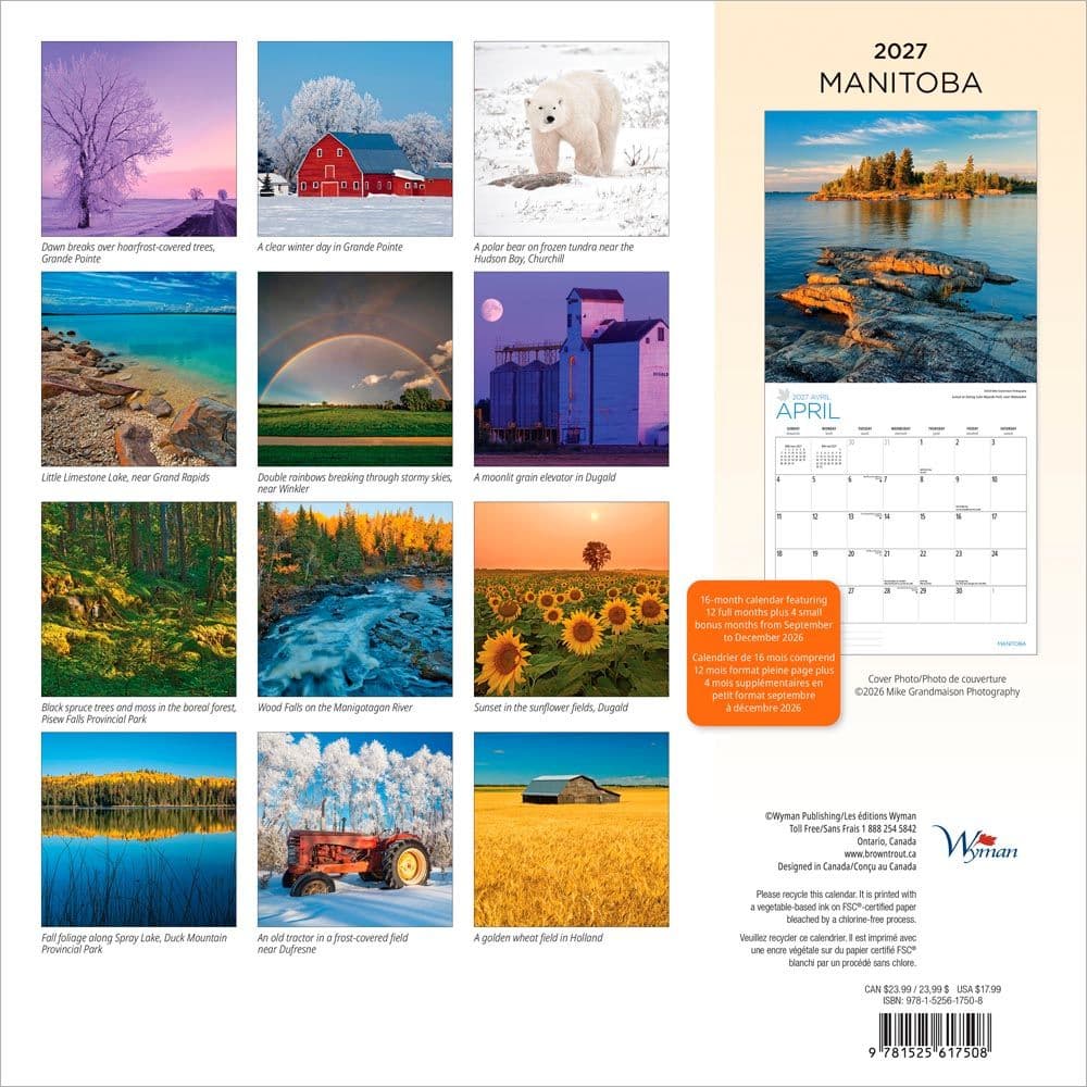 Manitoba 2027 Wall Calendar First Alternate Image