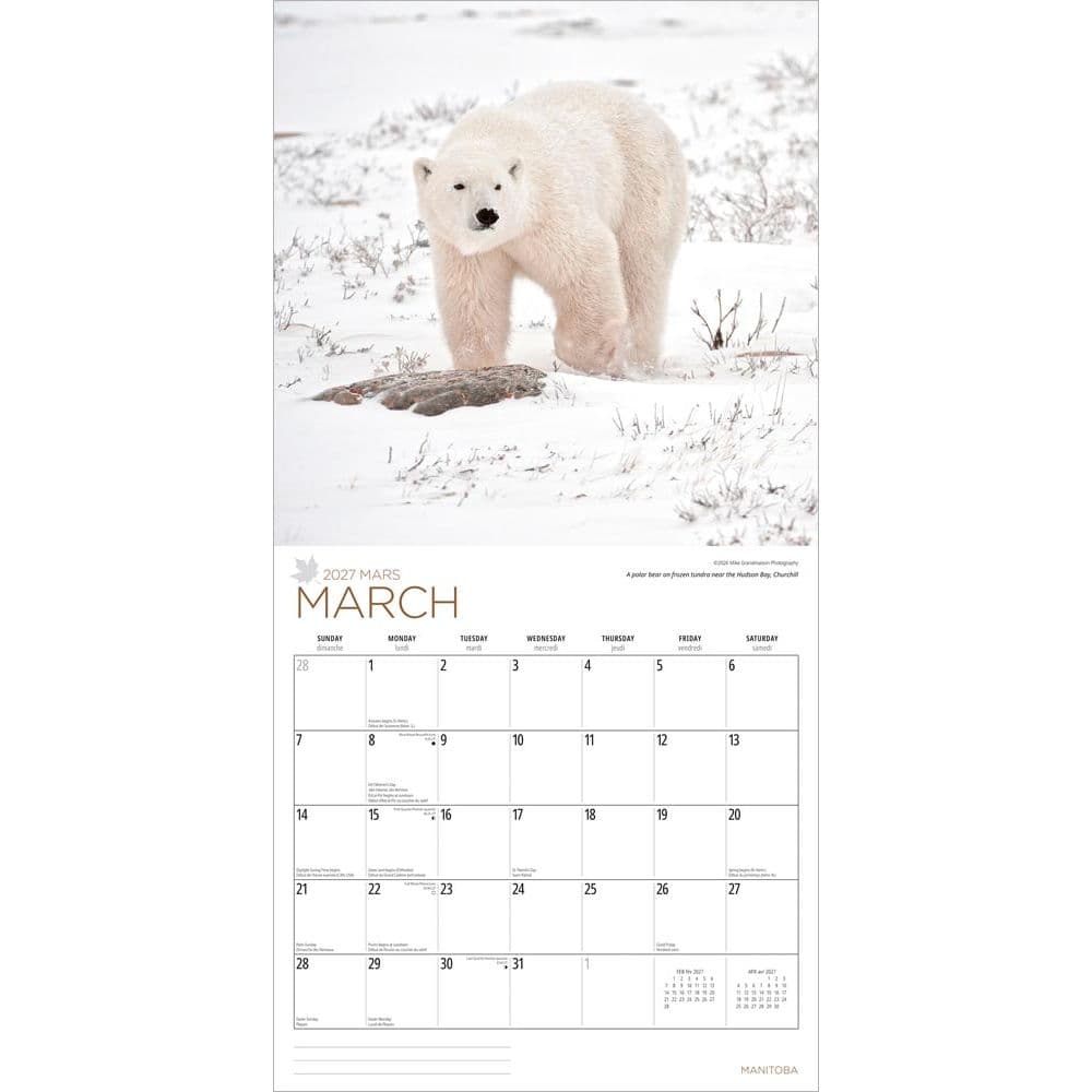 Manitoba 2027 Wall Calendar Second Alternate Image