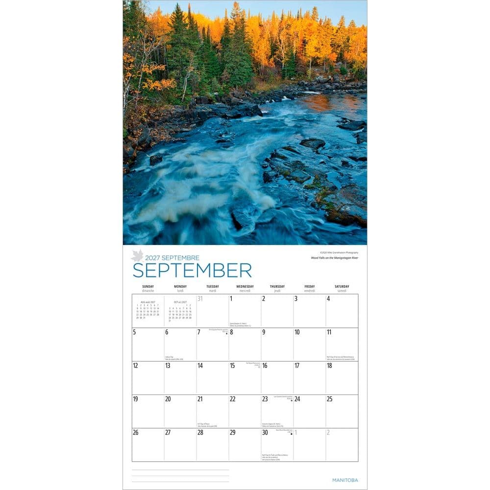Manitoba 2027 Wall Calendar Third Alternate Image