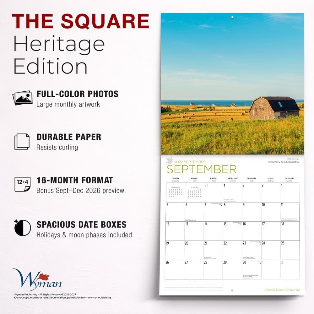 Prince Edward Island 2027 Wall Calendar Fifth Alternate Image