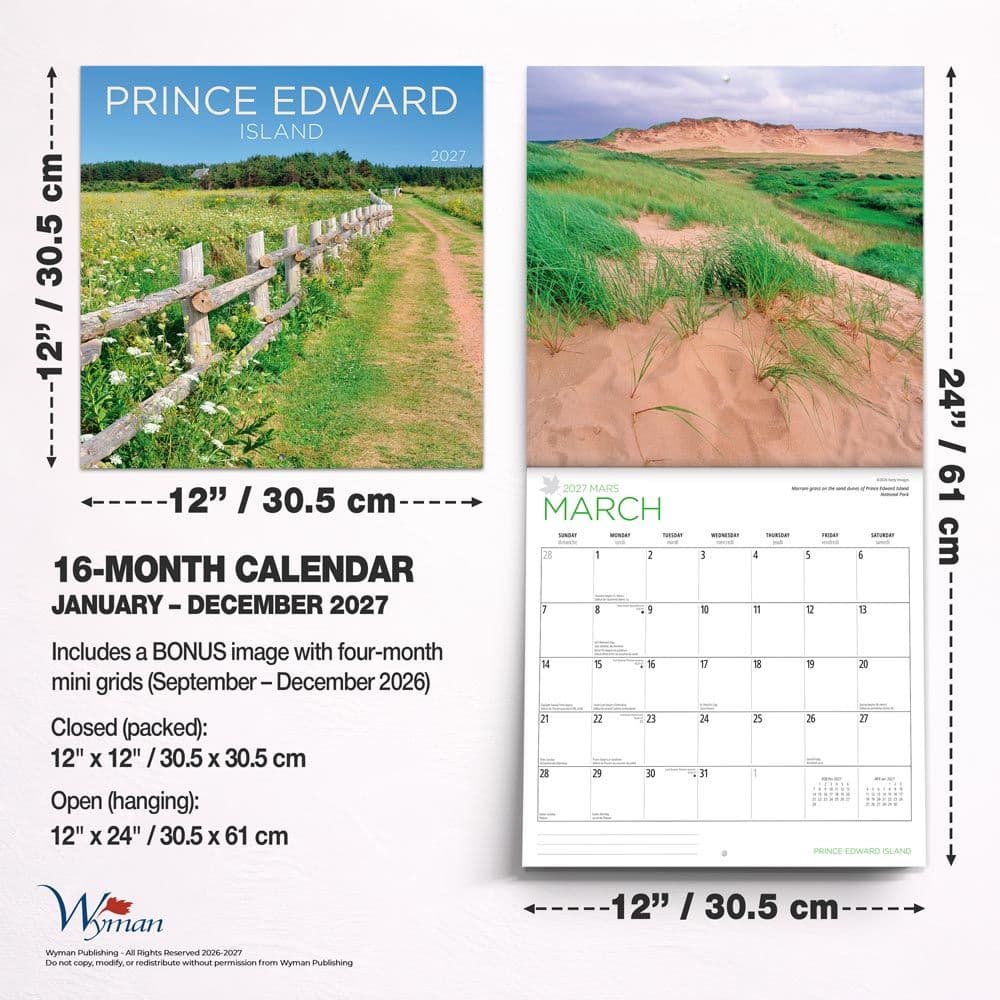 Prince Edward Island 2027 Wall Calendar Sixth Alternate Image