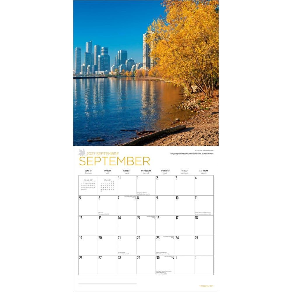 Toronto 2027 Wall Calendar Third Alternate Image