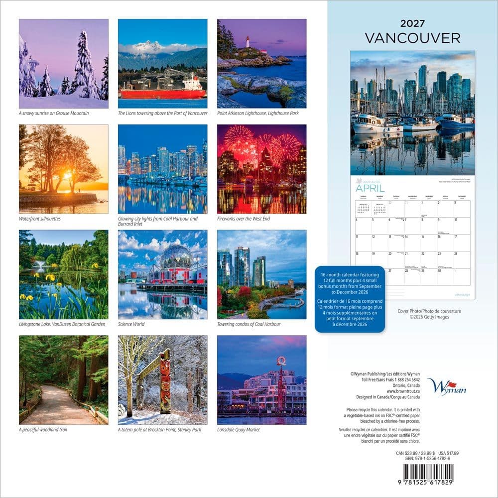 Vancouver 2027 Wall Calendar First Alternate Image