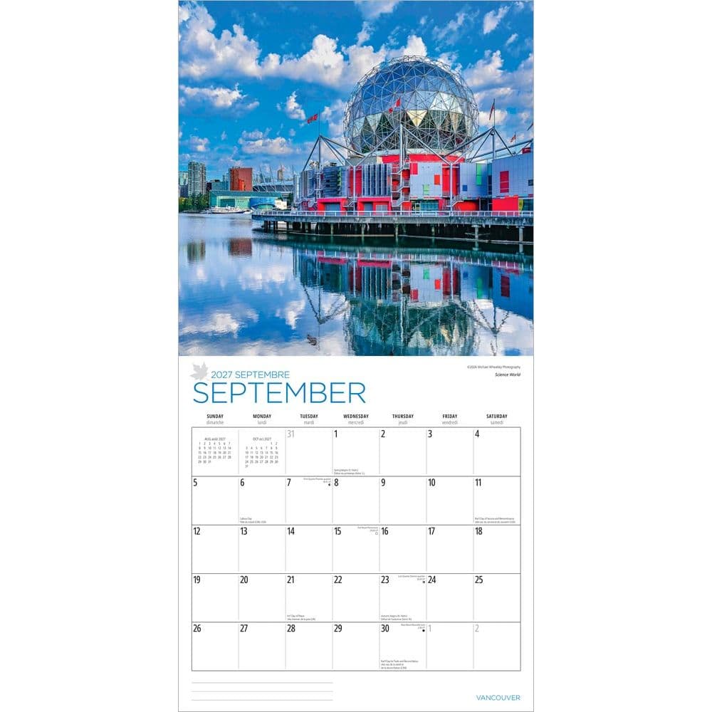 Vancouver 2027 Wall Calendar Third Alternate Image
