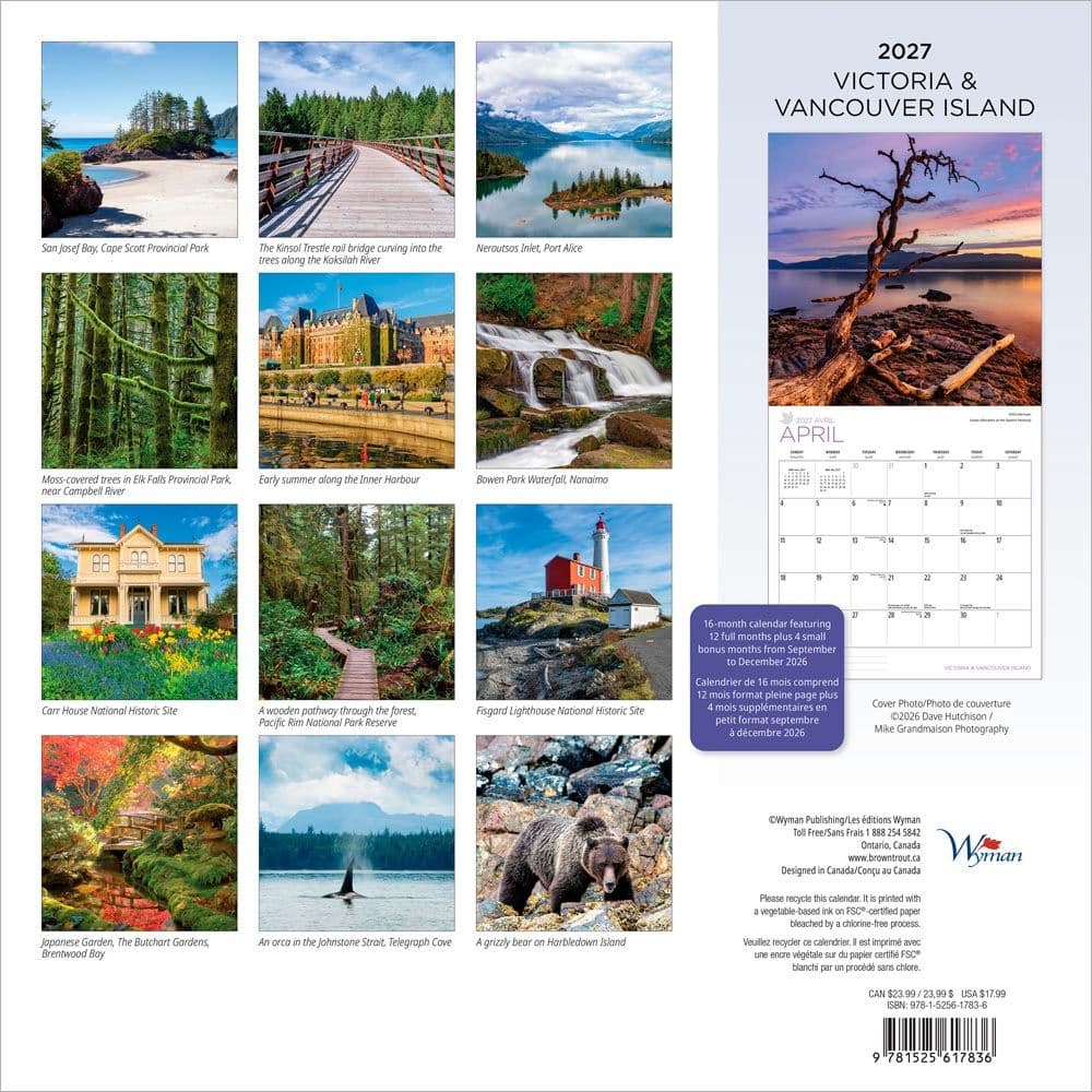 Victoria and Vancouver Island 2027 Wall Calendar First Alternate Image