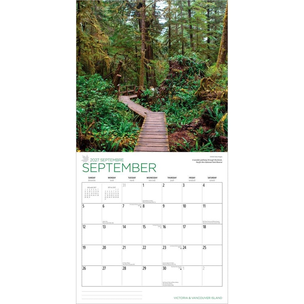 Victoria and Vancouver Island 2027 Wall Calendar Third Alternate Image