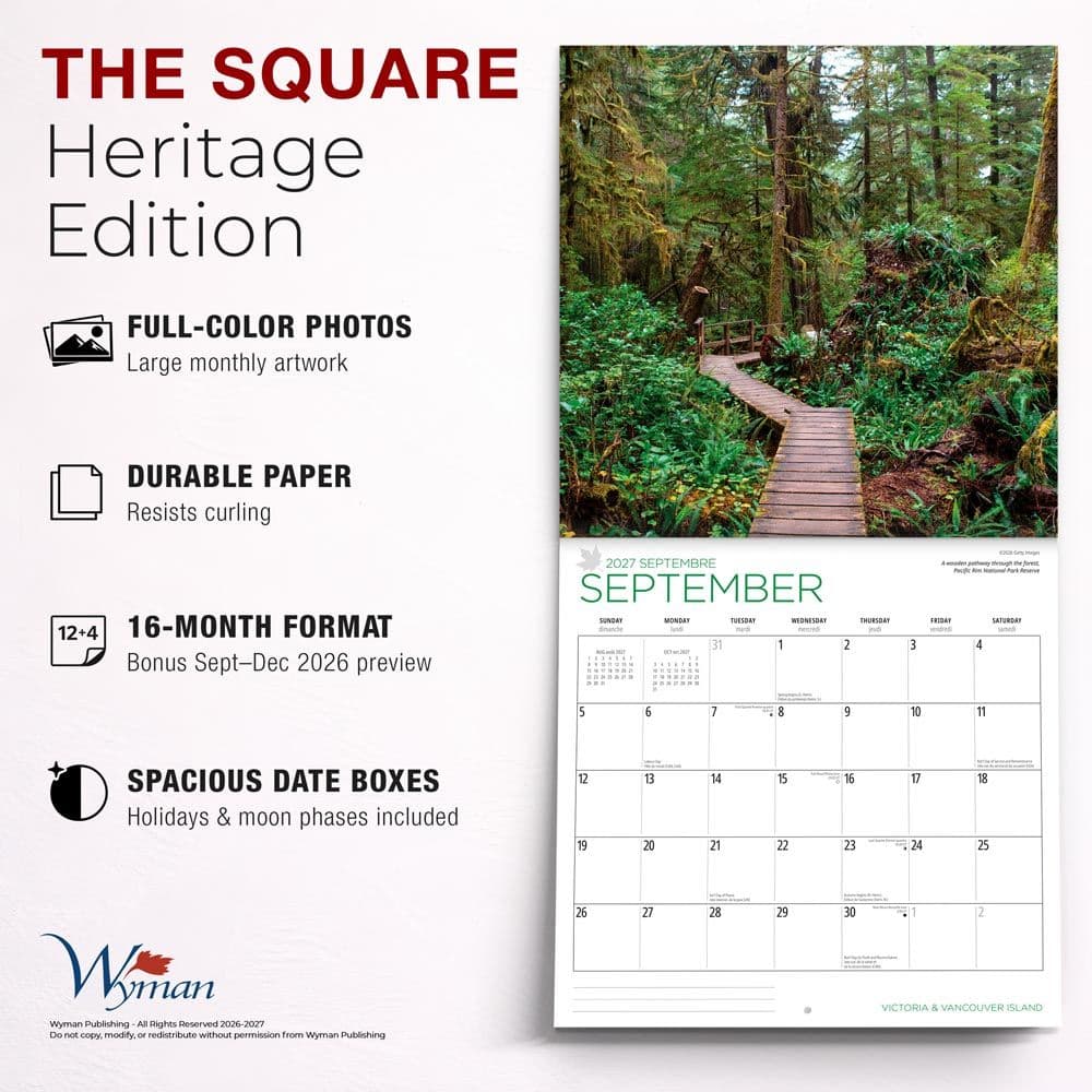 Victoria and Vancouver Island 2027 Wall Calendar Fifth Alternate Image