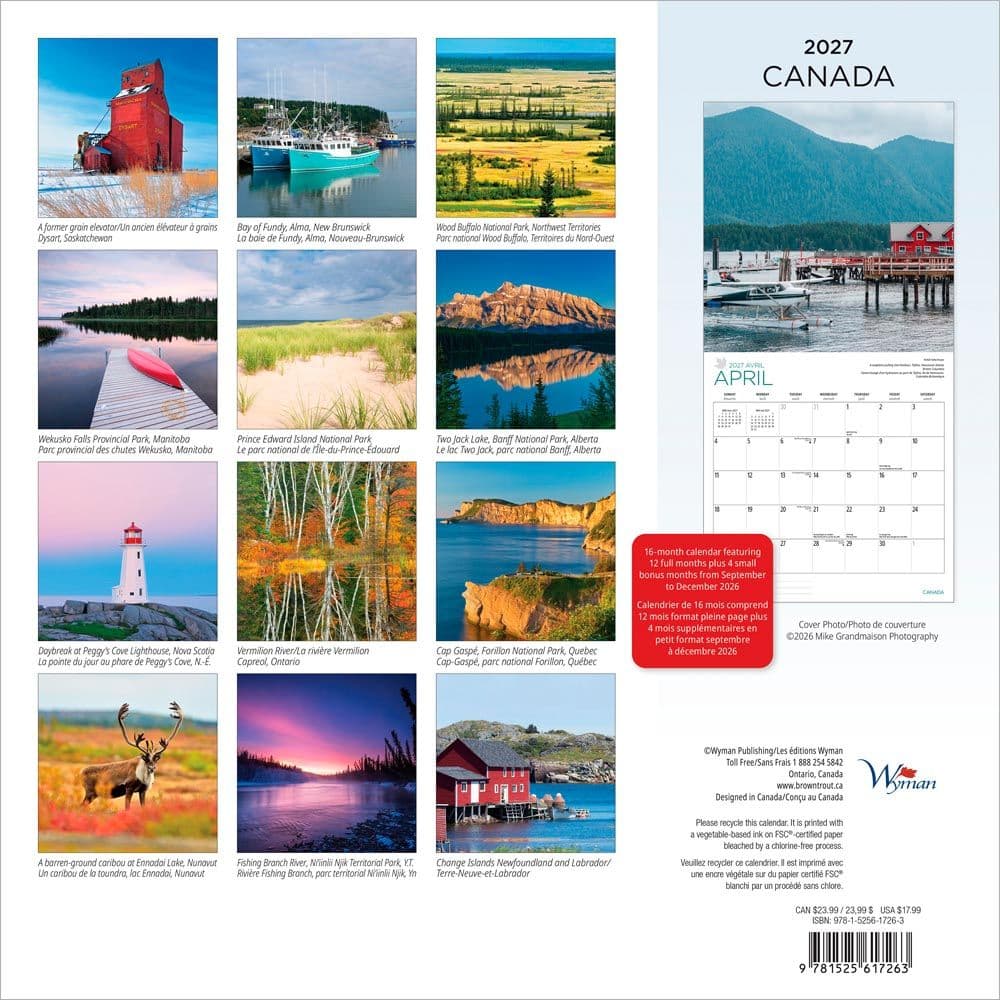 Canada 2027 Wall Calendar First Alternate Image