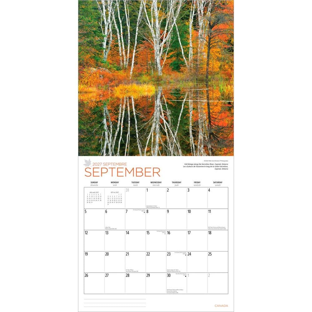 Canada 2027 Wall Calendar Third Alternate Image
