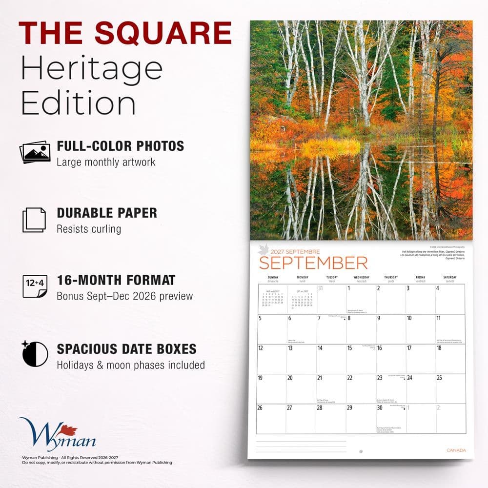 Canada 2027 Wall Calendar Fifth Alternate Image