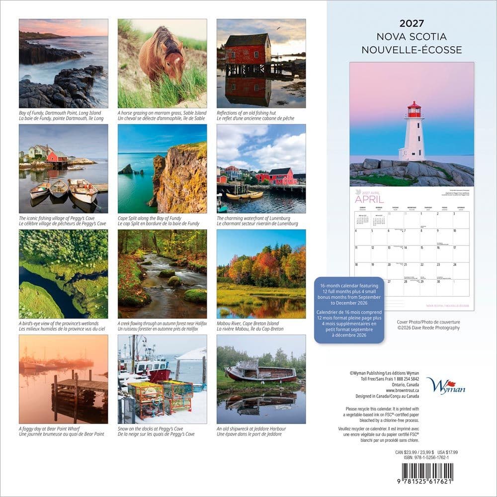 Nova Scotia 2027 Wall Calendar First Alternate Image
