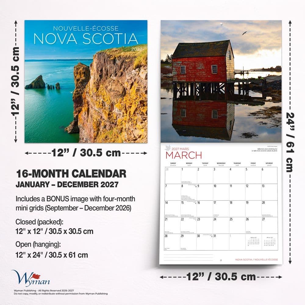 Nova Scotia 2027 Wall Calendar Sixth Alternate Image