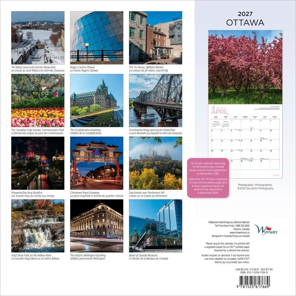 Ottawa 2027 Wall Calendar First Alternate Image