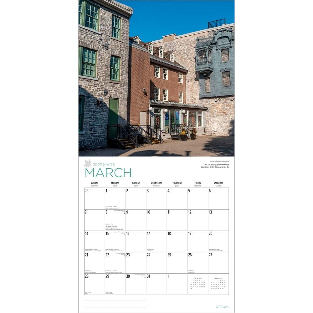 Ottawa 2027 Wall Calendar Second Alternate Image