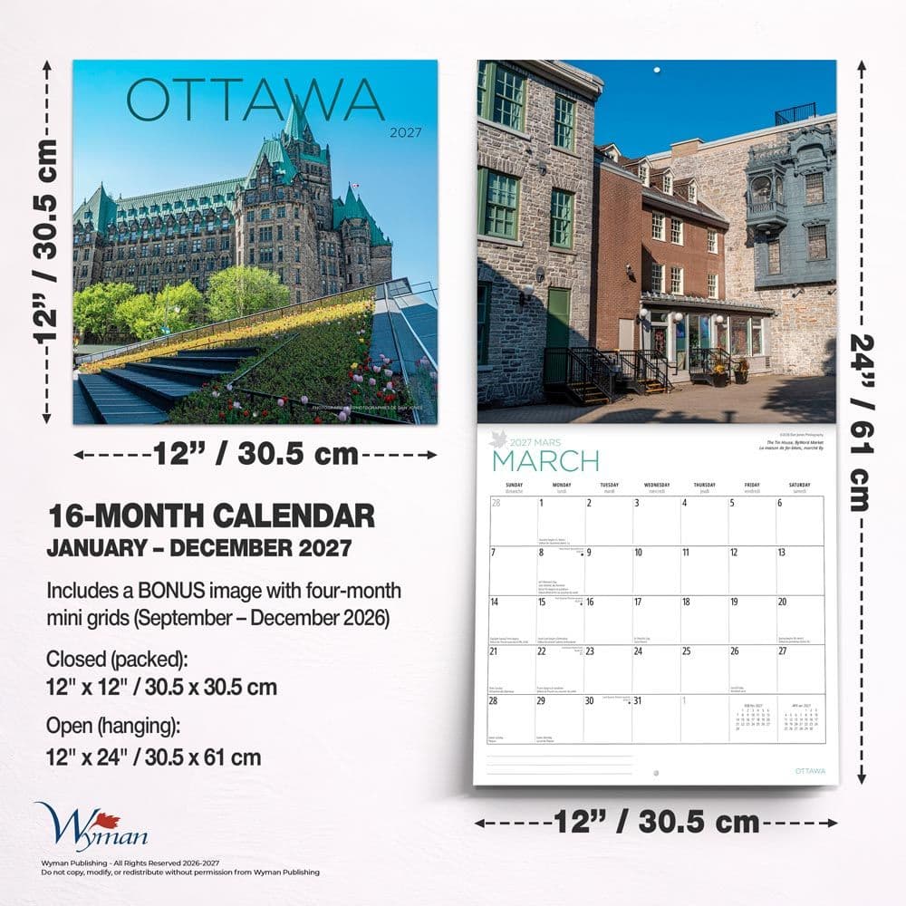 Ottawa 2027 Wall Calendar Sixth Alternate Image