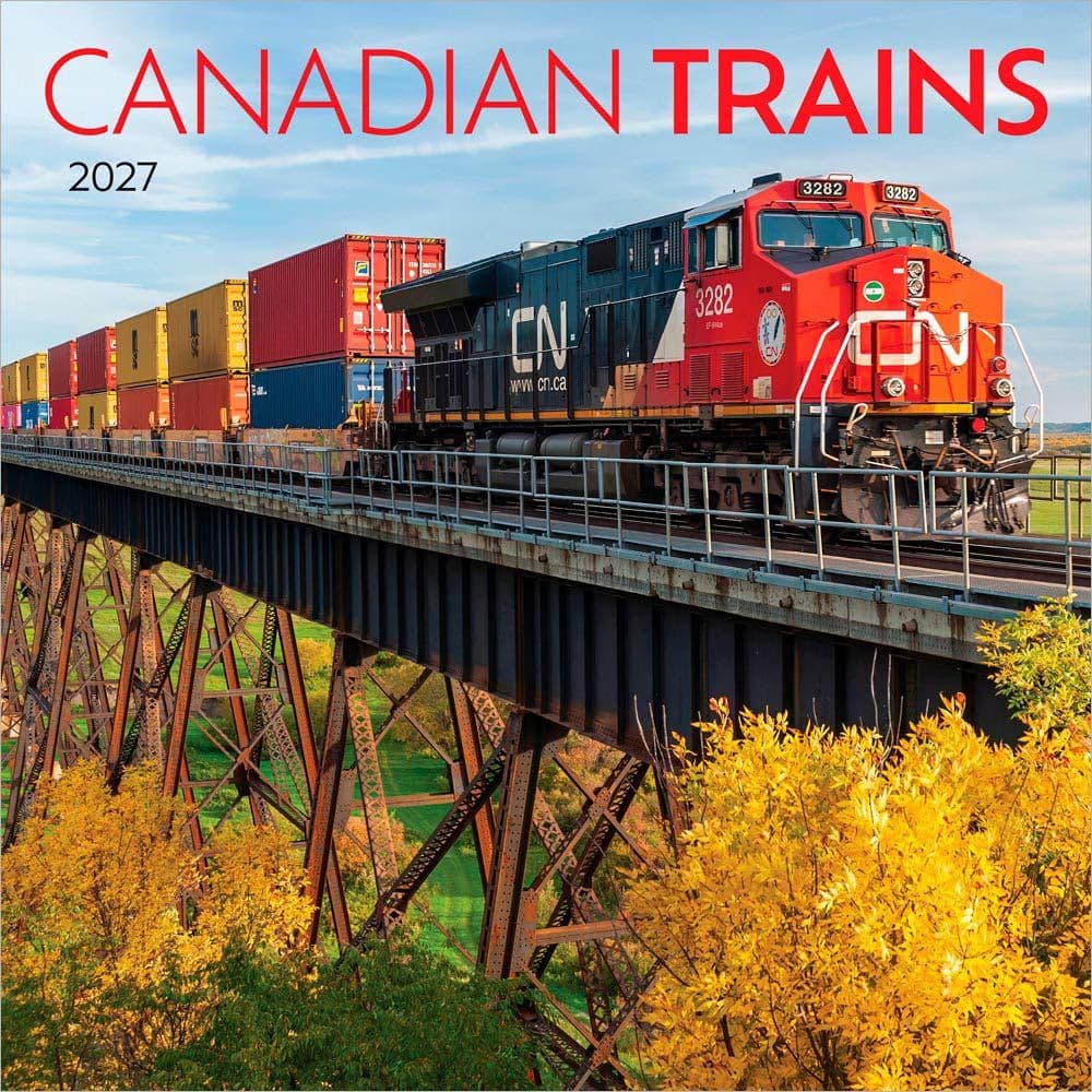 image Trains Canadian 2027 Wall Calendar Main Product Image