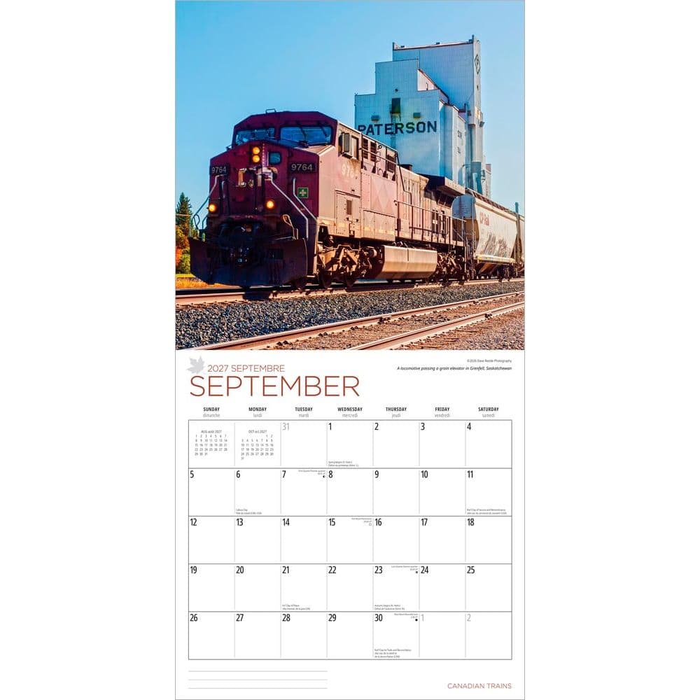 Trains Canadian 2027 Wall Calendar Third Alternate Image
