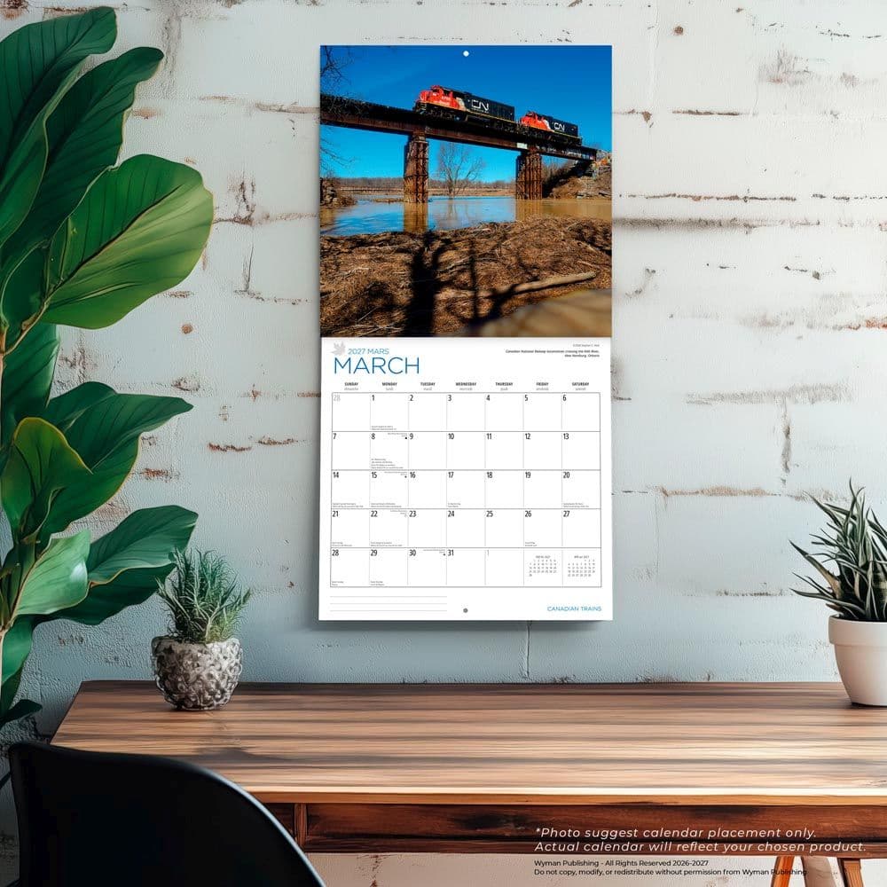 Trains Canadian 2027 Wall Calendar Fourth Alternate Image