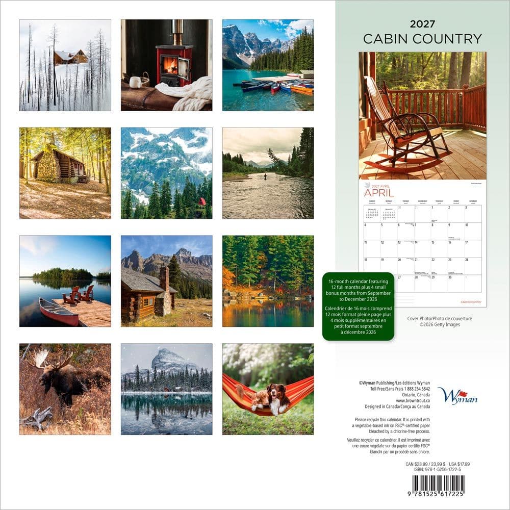 Cabin Country 2027 Wall Calendar First Alternate Image