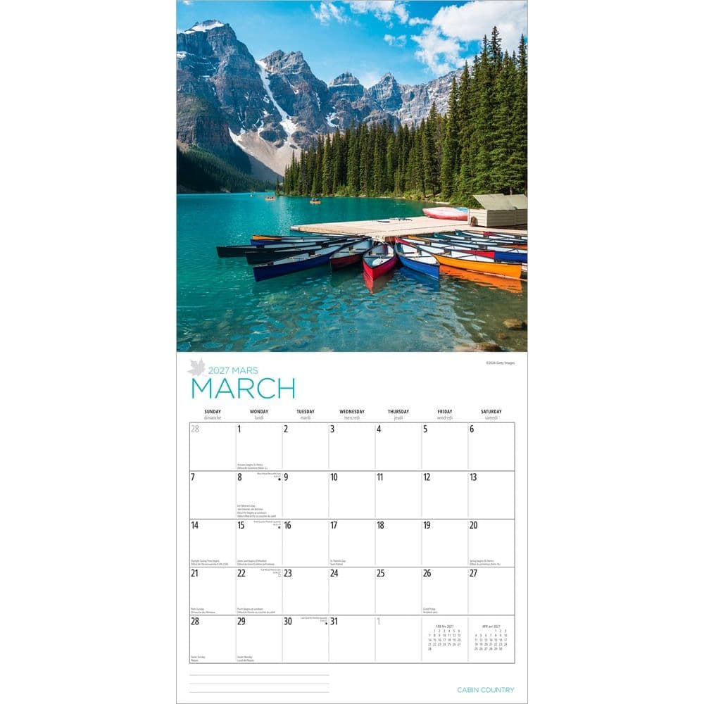 Cabin Country 2027 Wall Calendar Second Alternate Image