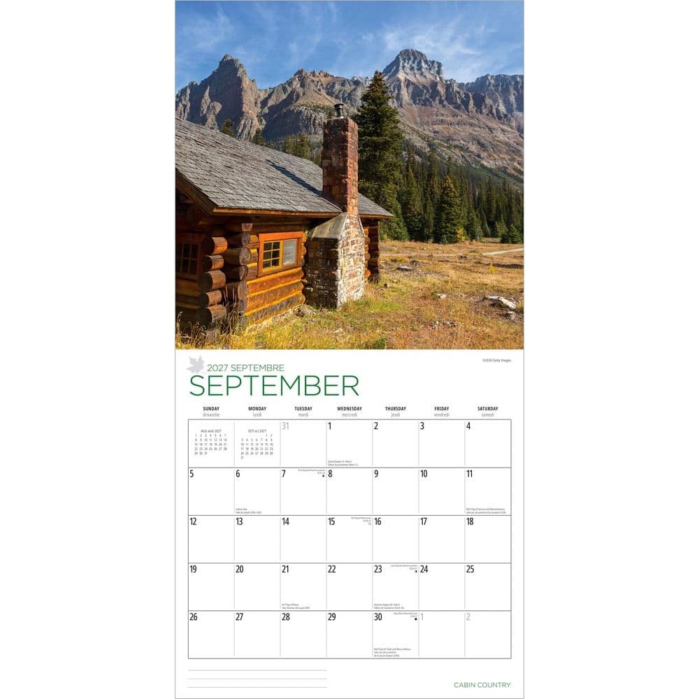 Cabin Country 2027 Wall Calendar Third Alternate Image