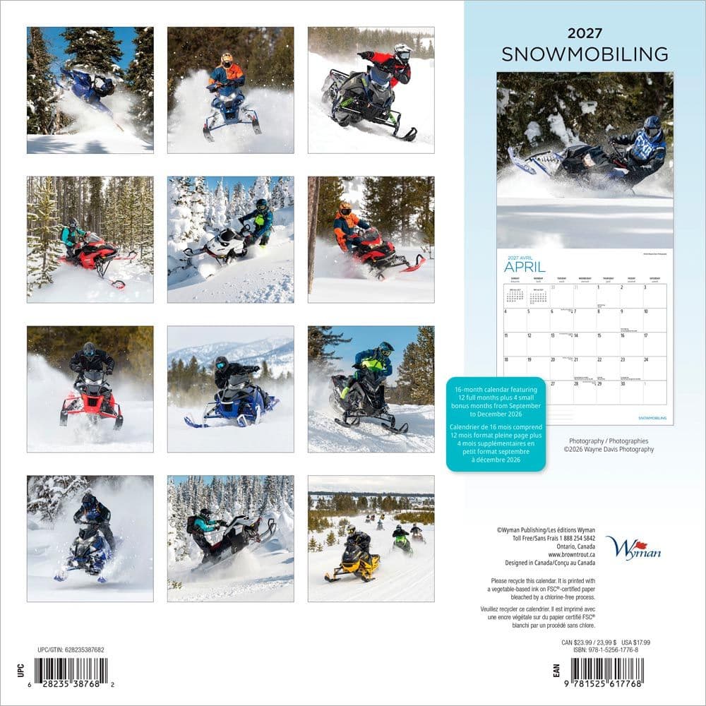 Snowmobiling 2027 Wall Calendar First Alternate Image