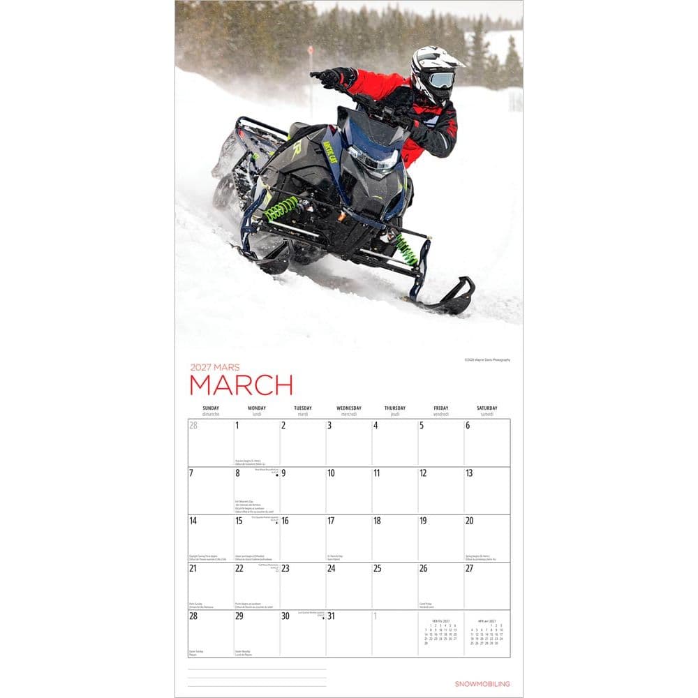 Snowmobiling 2027 Wall Calendar Second Alternate Image